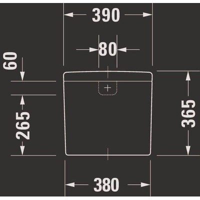 Duravit Starck 3 Réservoir WC WC avec intérieur et connexion dessous gauche ou central Blanc