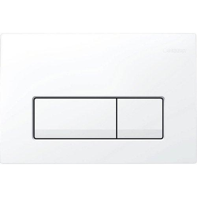 Plaque de commande Geberit Delta50 - chasse d'eau à 2 boutons - boutons rectangulaires - blanc alpin
