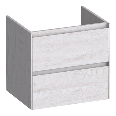 BRAUER Inspire wastafelonderkast 60 2 softclose lades - greeploos - 1 sifon uitsparing - Forest Seashell