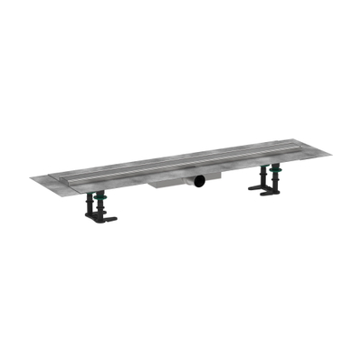 Hansgrohe RainDrain Compact Douchegoot - 80cm - vlakke installatie - brushed stainless steel