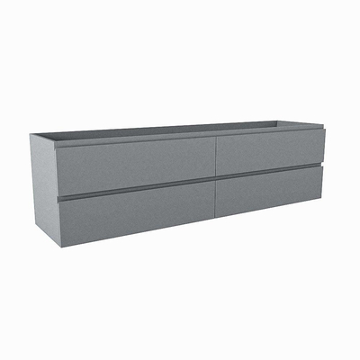Mondiaz HAY wastafelonderkast - 180x45x50cm - 4 lades - uitsparing rechts - softclose - Plata