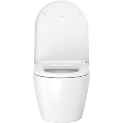 Duravit ME by Starck Abattant de WC 43.8x37.4x5.1cm compact avec softclose avec quickrelease Matière synthétique blanc Brillant