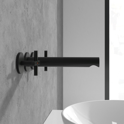 Villeroy & Boch Loop & Friends Robinet de lavabo à trois trous - noir mat