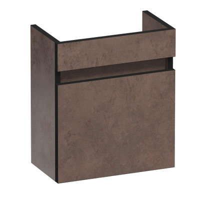 BRAUER Joy Edge meuble de lavabo pour lave-mains - 40x45x22cm - avec 1 porte sans poignée à ouverture à droite Erosion