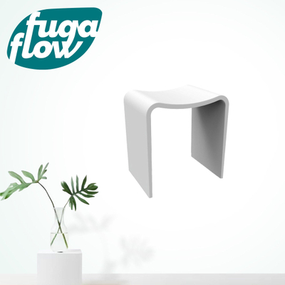 Fugaflow Caria Badkamerkrukje - 40x30x43cm - solid surface - mat wit -