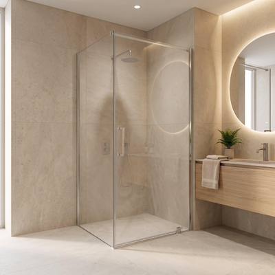 Fortifura Galeria Douchecabine - 100x180x200cm - profiel veiligheidsglas - antikalk - chroom