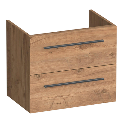 BRAUER Trust meuble sous lavabo peu profond 60 excl. poignées à poser 2 tiroirs softclose et 1 découpe pour le siphon - Chateau