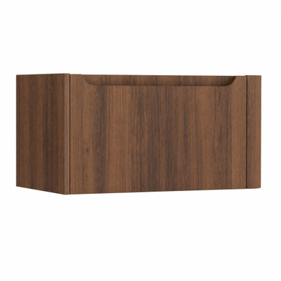 H&R Badmeubelen Juice Meuble sous lavabo - 80x45x40cm - angle droit arrondi - 1 tiroir - poignée intégrée - Dark oak