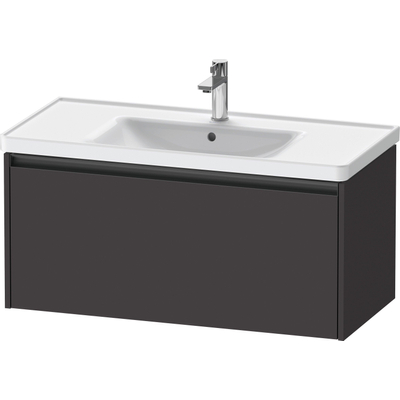 Duravit Ketho.2 Wastafelonderbouwkast - met 1 lade - 98.4x45.5x44cm - met greep antraciet - grafiet supermat