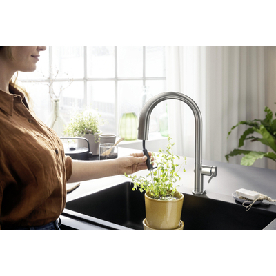 Hansgrohe Aqittura M91 Filter systeem - 210 uittrekbare uitl - 1jet - sbox starter set - rvs look