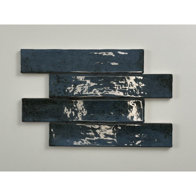 Terravito Dorelia carreau mural - 5x25cm - Bleu brillant (bleu)