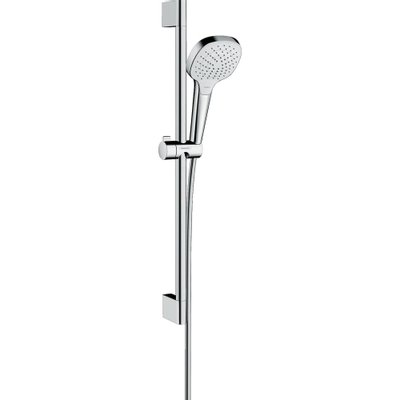 Hansgrohe Croma Select E Vario glijstangset met Croma Select E Vario handdouche 65cm met Isiflex`B doucheslang 160cm wit/chroom