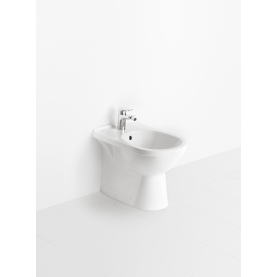 Villeroy & Boch O.novo Bidet posé au sol avec trop plein et 1 trou pour robinetterie Blanc