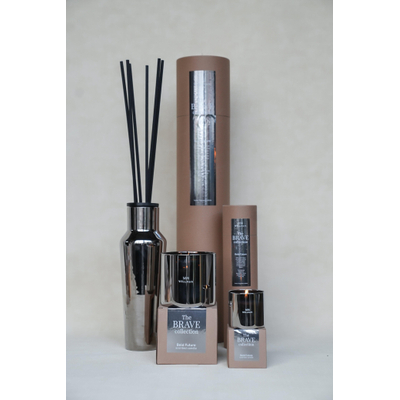 Wellmark Brave collection Bougie parfumée - grande - argent métallique