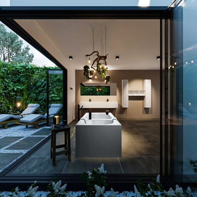 MONDIAZ FREEZE Vrijstaand bad - 180x85cm - kleur Plata / Plata