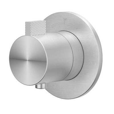 IVY TribeAfbouwdeel - voor Inbouwthermostaat - symmetry - rond rozet - RVS316 - geborsteld