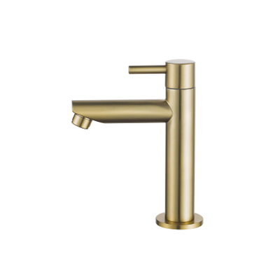 Fortifura Calvi Fonteinkraan - 14.4cm - opbouw - 1gats - Geborsteld Messing PVD (Goud)