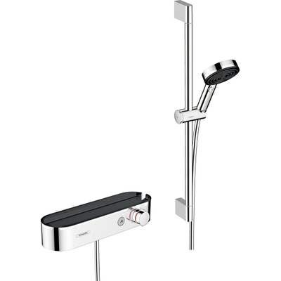 Hansgrohe Pulsify Select S doucheset - 10.5cm - 3 straalsoorten - thermostatisch - chroom