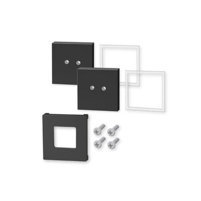 Zack Carvo Wandhouder - voor lijmbevestiging - 4.2x4.2cm - zwart OUTLETSTORE