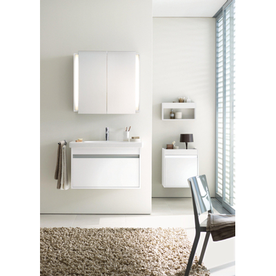 Duravit Ketho Wastafelonderkast 80x45.5x41cm 1 lade Standaard greep met softclose spaanplaat wit Mat