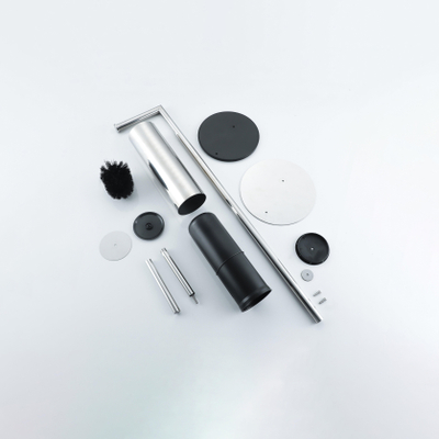 FugaFlow Eccelente Porte-rouleau de toilette sur pied avec brosse de toilette - chrome