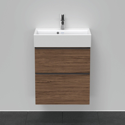 Duravit D-neo Meuble sous vasque 58.4x37.2x62.5cm 2 tiroirs Noyer (foncé) mat