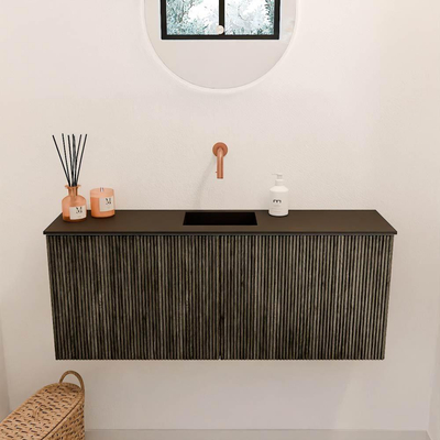 Mondiaz JOYA 100cm toiletmeubel - kleur Shadow - Wastafel FAYE positie Midden Zonder kraangat kleur Urban.