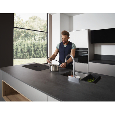 Hansgrohe Aquno Select M81 1-gr keukenkraan 170, uittrekbare vuistdouche, 3j chroom