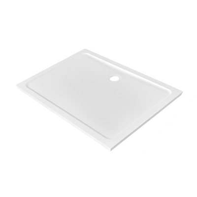 FugaFlow Effieciente Bac à douche Anto - 90x120x4cm - quart de cercle SMC - blanc brillant