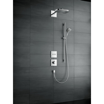 Hansgrohe Raindance Select E Doucheset - 120 - 3jet - met Unica - glijstang 90 cm en zeepschaal - hoogglans chroom