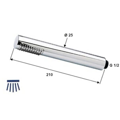 Xellanz Handdouche rond 1/2'' chroom