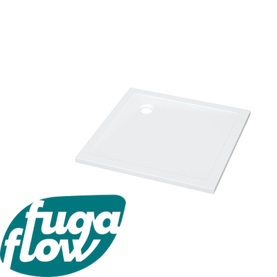 FugaFlow Efficiente Anta Douchebak - 100x100x4cm - vierkant - Acryl - glans wit