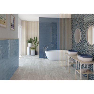 ÉCHANTILLON Cifre Cerámica Atmosphere Blue Carreau mural Brillant Bleu