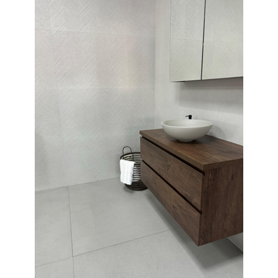 ÉCHANTILLON Terravito Melora carreau mural et de sol - 60x60cm - rectifié - effet béton - White mat (blanc)