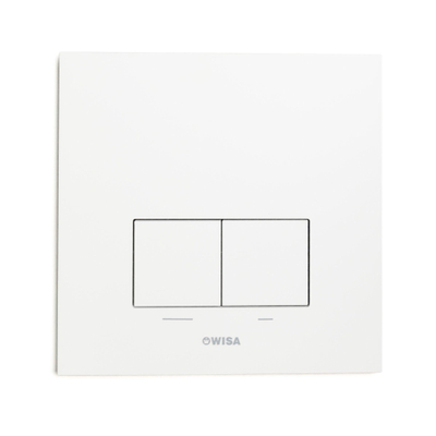 Wisa Delos plaque de commande DF aluminium 16x16cm blanc mat