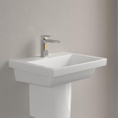 Villeroy & boch subway 3.0 lavabo 55x44x16.5cm rectangle 1 trou pour robinetterie sans trou de trop-plein pierre blanche mate céramique+