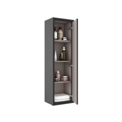 Saniclass Prime Core Hoge Kast - 120x34.5x34.5cm - 1 deur - mat antraciet - MDF
