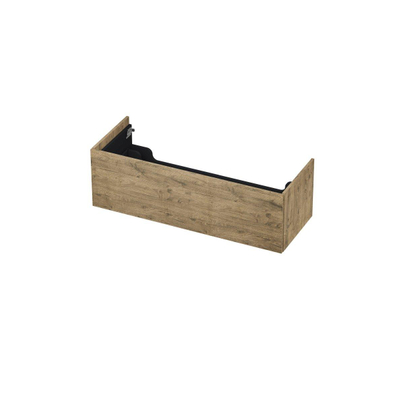 INK Wastafelonderkast - 120x45x37.6cm - 1 lade - push to open - met recht opdekfront - MFC - Naturel eiken