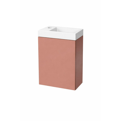 GO by Van Marcke Vikos fonteinset - 40cm - deur rechts - kraangat links - soft coral (roze)