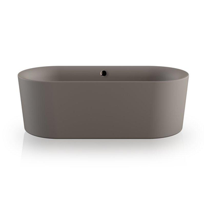 Plieger Kansas Baignoire autoportante - 180x80x60cm - avec arrivée d'eau - avec garniture de vidage et de trop-plein - avec pieds - acrylique - gris ciment