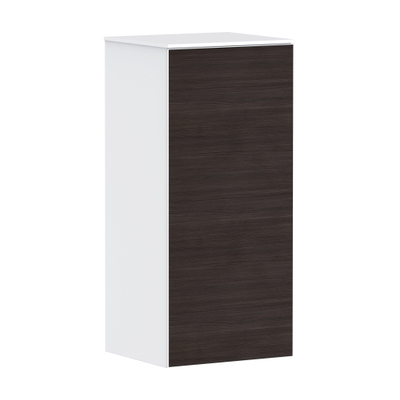 Hansgrohe Xevolos E Armoire mi-haute - 89x40x36cm - 1 porte - façade dark oak - push to open - charnière à droite - matt white