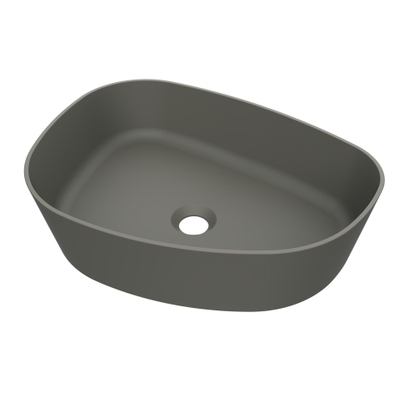Arcqua Rocker Vasque - posé sur plan - organique - gauche - 50x37cm - béton mat