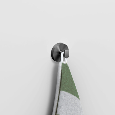Clou Flat set de 2 patères gunmetal brossé PVD