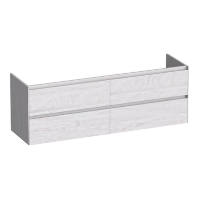 BRAUER Inspire Meuble sous-lavabo 160 4 tiroirs softclose - sans poignée - 2 découpes pour siphon - Forest Seashell