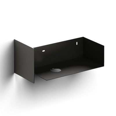 Clou Vale Open Kast - 46x19x18.5cm - rechts - met handdoekhouder - zwart