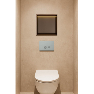 Hotbath &MORE Boîte encastrée ou niche encastrée 30x30x10cm avec LED IP44 Tuscan bronze