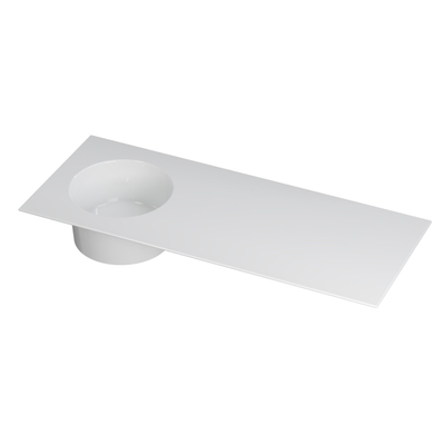 Ink ufo lavabo 120x18x48cm 0 trous pour robinet 1 lavabo porcelaine blanc brillant