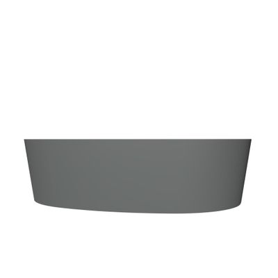 Arcqua Rocker vasque - 50x37x13cm - à poser - droite - organique - marbre de synthèse gris mat