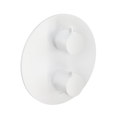 Hotbath Cobber partie apparente pour mitigeur thermostatique encastré avec 2 fonctions arrêt-inverseur blanc mat