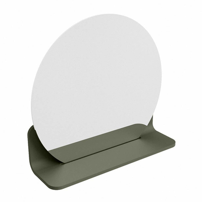Mondiaz SPOT Miroir de salle de bains - rond 40cm - tablette de miroir - couleur Army
